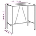 thumbnail image 5 of vidaXL Patio Bar Set Outdoor Wicker Table and Stool with Cushions Poly Rattan, 5 of 9