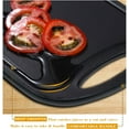 thumbnail image 4 of Bestdin Cutting Boards Set, 3 Pieces BPA Free Chopping Board, Plastic Cutting Board with Easy Grip Handle, Non-porous Meat Cutting Board, Dishwasher Safe, Black, 4 of 6
