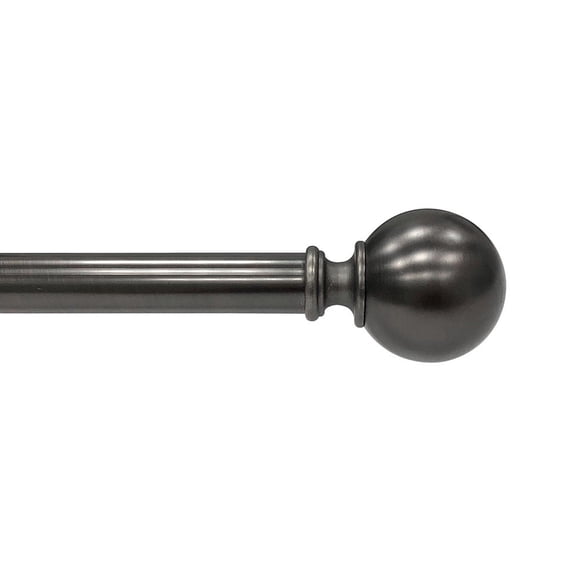 Cortinero Ajustable Simple 1" 182-365 Cm Gunmetal