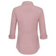 thumbnail image 2 of Made by Johnny Women's 3/4 Sleeve Tailored Button Down Shirts S LIGHT_MAUVE, 2 of 6