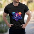 thumbnail image 2 of NAMTYQX Mens Graphic T-Shirts Casual Patterned Loose Light Short Sleeve Plus Size Bohemian Crew Neck Comfort Soft Summer Tops Black Size 2XL, 2 of 5