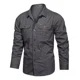 thumbnail image 1 of A Camisa Cargo Militar Con Botones De Manga Larga For Hombre, 1 of 2