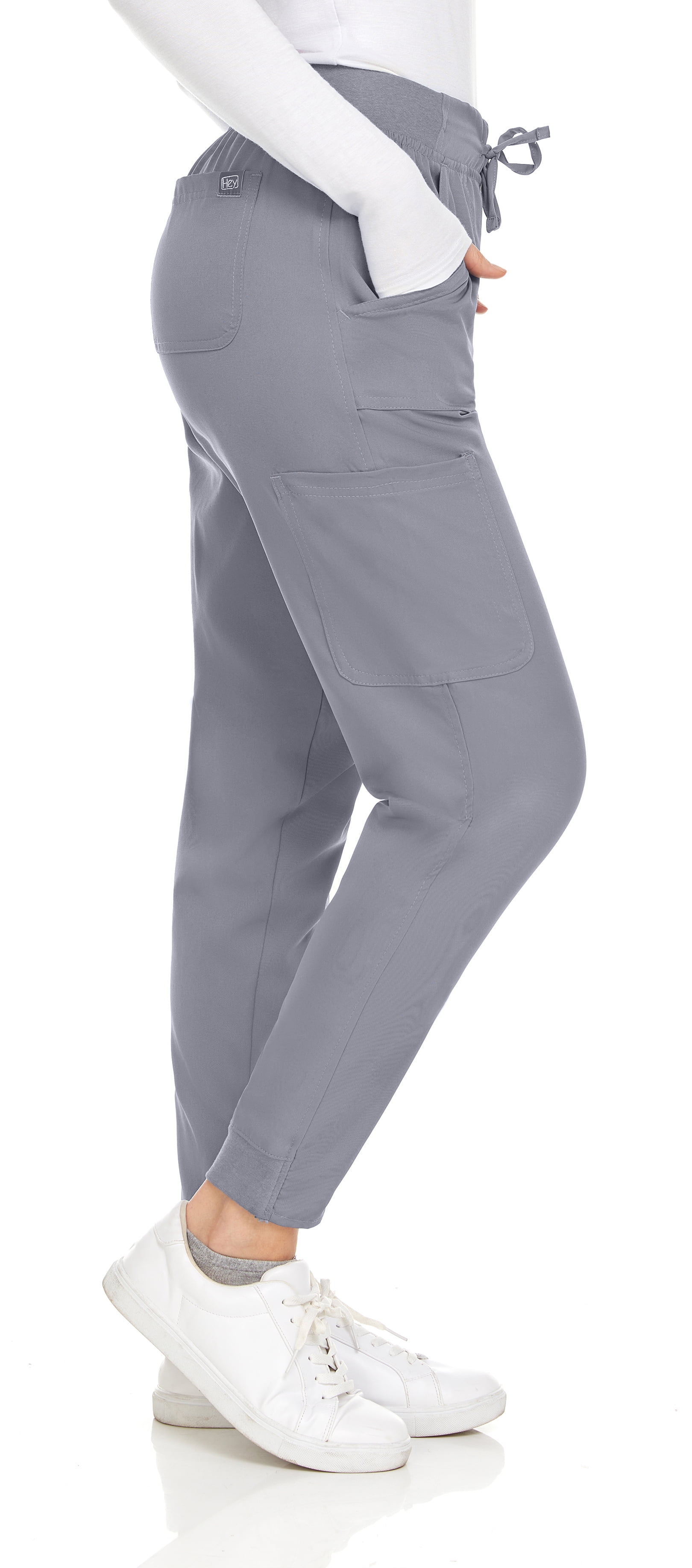 Hey Collection Womens Knit Stretch Scrub Joggers Scrubs Pants, Khaki, XS -  Walmart.com