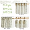 thumbnail image 3 of NICETOWN Floral Linen Sheer Curtains for Living Room, Sage Green 96 inches Country Rod Pocket Flower Patterned Printed Back Tab Window Curtains & Drapes for Farmhouse Bedroom, 2 Panels, 3 of 7