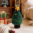 thumbnail image 3 of Green Christmas Tree Plush Throw Pillow, Soft Xmas Tree Shaped Decorative Cushion with Yellow Star and Colorful Buttons, Embroidered Merry Christmas Accent Pillow for Sofa Bedroom Holiday Decor, 3 of 7