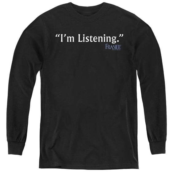 Frasier Im Listening Youth Long Sleeve T-Shirt Black