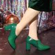 thumbnail image 2 of Botines Oxford Allegra K Verde 38 Tacón Grueso Punta en Punta, 2 of 6