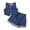 R944/Dark Blue, variant on Vividxx Girls Outfit Set Casual Embroidered Cherry Vest With High Waist Loose Fit Denim Shorts Two Piece Summer Clothes For Girls