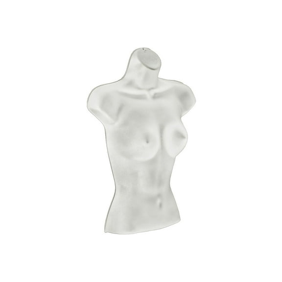 White Plastic Female Bust for Pegboard and Slatwall, 2-Pack