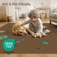 thumbnail image 4 of ODIKA 6'x9' Brown Playful Space Motifs With Planets Washable Area Rug And Stars Design Ornamental Balanced Border Layout for Family Room, Living Mater Bedroom, Non-Slip, Easy Care, 4 of 7