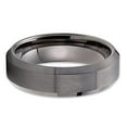 thumbnail image 2 of Gunmetal Tungsten Wedding Ring,Gunmetal Wedding Ring,Anniversary Ring,6mm Tungsten Ring,Comfort Fit, 2 of 3