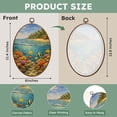 thumbnail image 2 of Oval Framed Wall Art Coral Split View Tropical Beach Colorful Fish Crystal Clear Ocean Canvas Wall Art Oval Vintage Wall Decor Prints Hanging Decor for Home Bedroom Living Room Office 8"x11.4", 2 of 7