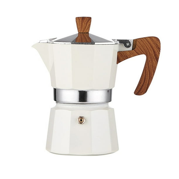 Cafetera espresso clásica para estufa para espresso fuerte con gran sabor, olla de moca espresso aluminosa de estilo italiano, cafetera cubana y Greca, cafetera moka, cafetera percolato