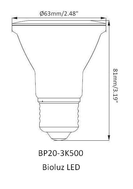 4 Pack Bioluz LED PAR20 LED Bulb Dimmable Outdoor Indoor Spot Light 3000K Soft White UL Listed