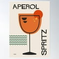 thumbnail image 2 of Aperol Spritz Cocktail Mid Century Minimalist Poster Poster Wall Art, Modern Wall Decor For Living Room Bedroom, 16x24 UNFRAMED, 2 of 3