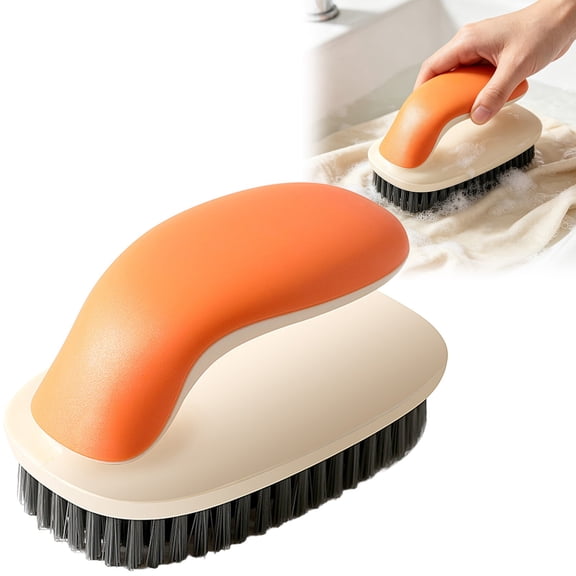 Multifunctional Laundry Brush with Ergonomic Non Slip Handle, Durable PBT Bristles for Stubborn Stains on Clothes Shoes and Sneakers, Practical Grip for Household Scrubbing, By Cosmug