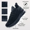 thumbnail image 7 of JOYFON Mens Running Shoes Air Cushioned Athletic Sneakers Non Slip Tennis Shoes for Sport Gym Jogging PureBlack Size 8.5, 7 of 7