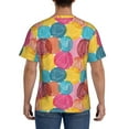 thumbnail image 2 of Naloa Colorful Wool Balls Men's T-Shirt Sport T-shirt Men's Basic Tee Casual Men's Shirt, Round Neck, Short Sleeves - Small, 2 of 5