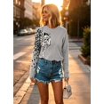 thumbnail image 5 of NAYTOAO Women's Asymmetric Leopard Cheetah Print Crew Neck Knit Pullover, 5 of 6