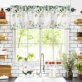 thumbnail image 3 of Eucalyptus Leaf Valances for Windows Green Plant Farm Country Rod Pocket Curtain Valance Window Treatment Short Curtains for Kitchen Living Room, 60"x14", 3 of 5