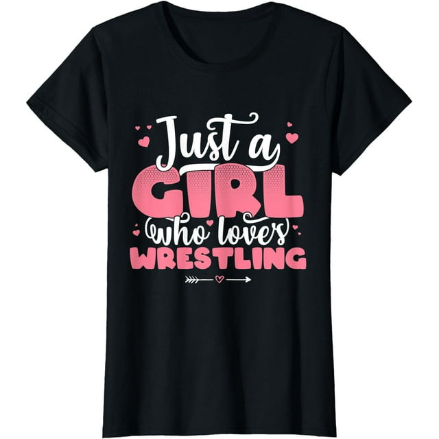 Just A Girl Who Loves Wrestle - T-Shirt de Lutteur Mignon - comme sur l'Image -