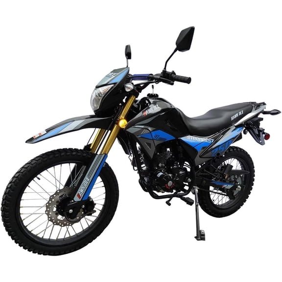 HHH Upgraded Hawk Deluxe 250 EFI (Electronic Fuel Injection) 250cc Endure 6 Speed Transmission Bike-Blue