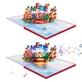 thumbnail image 4 of Acahhotxx Light Up Musical Christmas Card Popup Musical Christmas Greeting Cards With 3D Effect For Holiday Decoration, 4 of 4