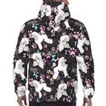 thumbnail image 3 of Bingfone Cute Poodle Dog Men's Drawstring Hoodie Long Sleeve Pocket Sweatshirts-3X-Large, 3 of 6