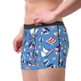 thumbnail image 2 of Yiaed Colorful Sailing Ship Print Men's Soft Cotton Boxer Shorts Breathable Boxers Underwear Moisture-Wicking Underwear Stretch Boxer Briefs for Man-XX-Large, 2 of 5