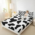 thumbnail image 4 of Homewish Fashion Cow Print Bed Sheets, White Black Polkadots King Sheets, Teens Kids Boys Girls Sheet Set, Breathable Home Decor, 4pcs, 4 of 7