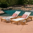 thumbnail image 3 of Shiny Outdoor Mesh and Wood Chaise Lounge, Set of 2, Dark Grey, 3 of 12