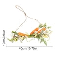 thumbnail image 3 of Decoración de pared con zanahoria de Pascua y corona de ratán | Adorno de puerta con zanahoria de primavera, flores y bayas | Corona de ratán natural para el hogar, la puerta, 3 of 6