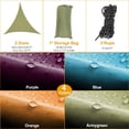 thumbnail image 2 of JUNWELL Triangle Sun Sail Shade  13ft Shade Sail Canopy  Durable Outdoor Patio Fabric UV Protection  Green, 2 of 5