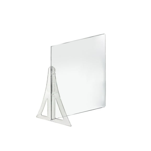 18" x 24" Single Leg Partition PLEXIGLASS Shield, 2-Pack