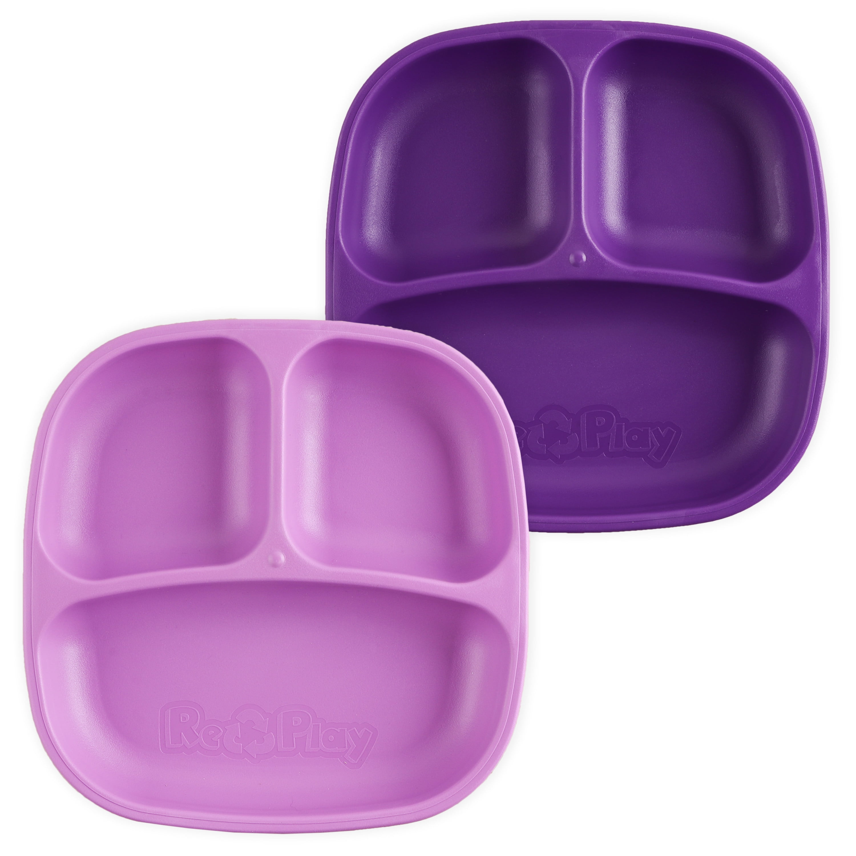 RePlay Kids Plates Divided Plates 7" Durable Toddler Plate Amethyst