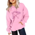 thumbnail image 2 of Byoo Toddler Girls Horse Print Long Sleeve Hoodie Casual Pullover Hooded Sweatshirt Top, 2 of 3