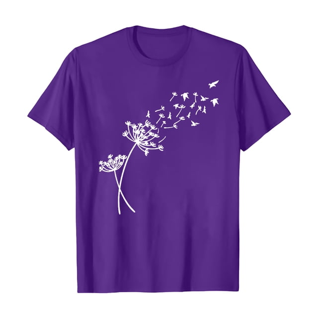 Nouveaux et Tendances T-Shirts Graphiques Uooqdmx pour Femmes, Hauts Floraux pour Femmes, Mode Plage pour Femmes, Mignons Col Rond Tournesol Graphique Décontracté Imprimé, Hauts de Printemps pour Femmes 2025, Violet m