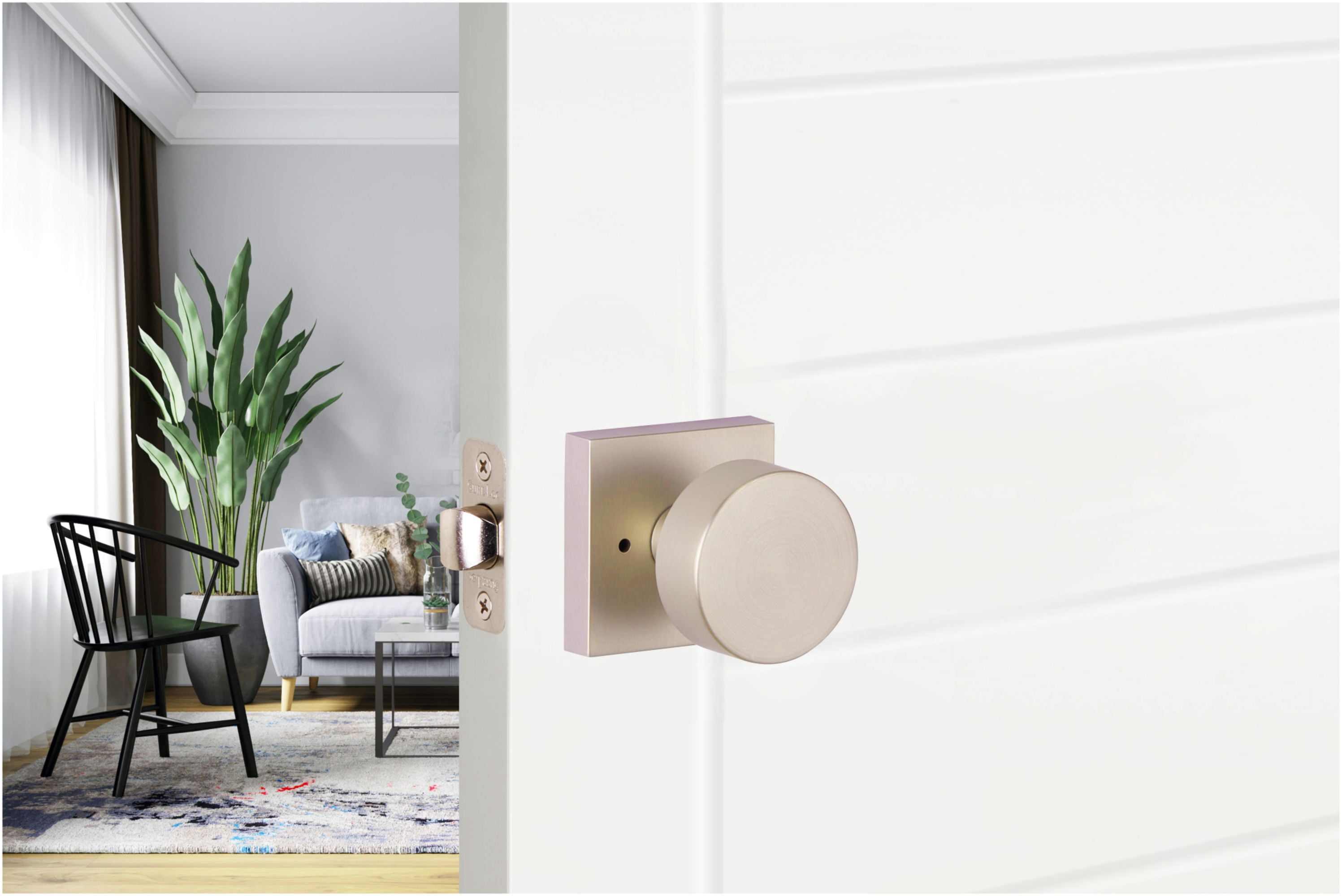 Sure-Loc ZH102-SQ 26 Zurich Privacy Door Knob Set - Chrome