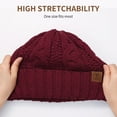 thumbnail image 4 of OZERO Beanies for Women, Knit Polar Fleece Lined Slouchy Warm Womens Hats Winter, 4 of 9