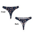 thumbnail image 3 of Balery Autumn Leaves With Blue Tangas de Algodón para Mujer con Estampado – Ropa Interior Sexy, Transpirable, G-string-Medium, 3 of 6