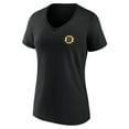 thumbnail image 2 of Women's Black Boston Bruins Territorial V-Neck T-Shirt, 2 of 3