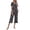 Black - Dot, variant on Women's Pajamas Set Short Sleeve Top With Capri Pants Pjs Lounge & Sleepwear Set