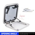 thumbnail image 3 of Square Push Out Deck Window, 90 Degree Open Angle 360x360mm   Boat Ventilation Hatch Window Durable  For Boat, 3 of 8