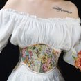 thumbnail image 5 of FAKKDUK Women's Spaghetti Straps Corset Satin Square Neck Vintage Boned Bustier Corsets for Women Corset Top Womens Renaissance Bustier Corset Lace Up Vintage Boned Dresses, Beige&L, 5 of 8