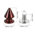thumbnail image 2 of 50Sets Cone Spike Stud Rivet, 8x12mm Screw Back Tree Studs and Spikes for Leather Craft(Bright Purple), 2 of 6