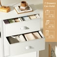 thumbnail image 6 of Satifur 7-Drawer Tall Dresser Bedside Fabric Nightstand with Storage,White, 6 of 7