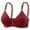 Wine, variant on loopsun Womens Plus Size Bra,Woman's Solid Color Comfortable Hollow Out Perspective Bra Underwear No Rims