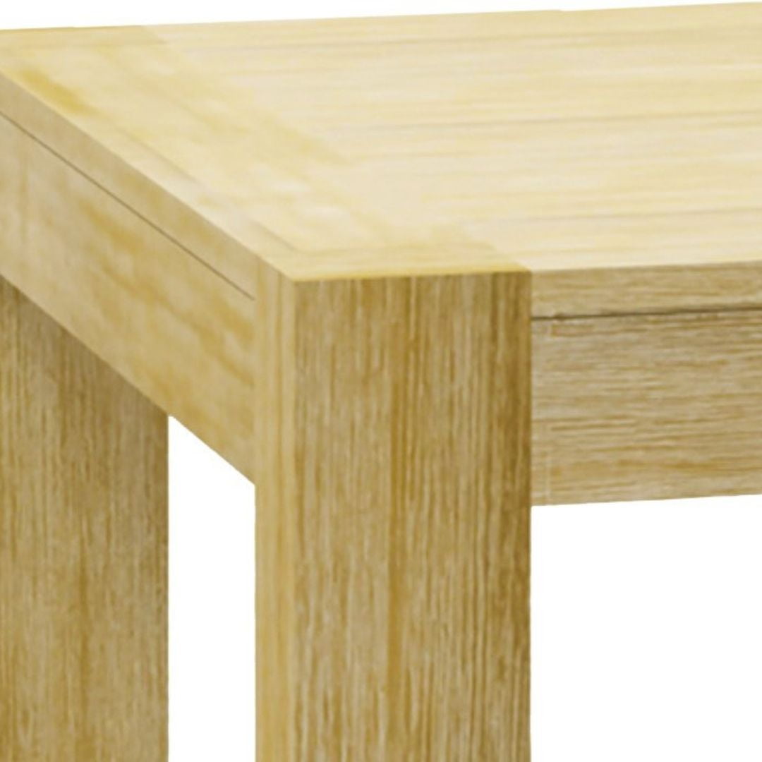 Midtown Concept Agata 7-Piece Patio Rectangular Table Set, Eucalyptus Wood, Ideal for Indoors, Gray with Gray Cushions