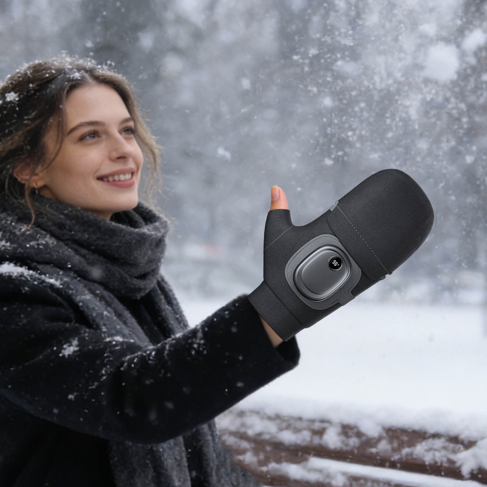 Upgraded Rechargeable Fingerless Hand Warmer for Heating Comfort During Work Cycling Skiing Motorcycle Camping and Hiking Activities