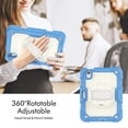 thumbnail image 3 of Case for iPad Mini 7 A17 Pro 2024/Mini 6 2021 8.3 Inch 7th/6th Gen with Screen Protector, 360 Degree Rotating Kickstand Hand Strap Shockproof Cover with Shoulder Strap, Cream Navy, 3 of 7